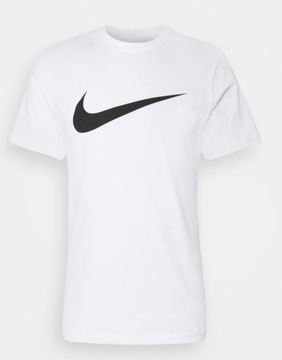 Nike T-Shirt Męska Koszulka podkoszulek Biały Bawełniany Fit Sportowa