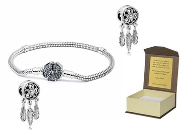 Bransoletka srebrna do CHARMS + GRATIS 21 cm B117