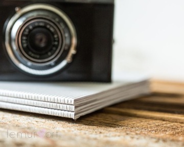 Album jamnik Zdjęcia wklejane Harmonijka karbowany biały