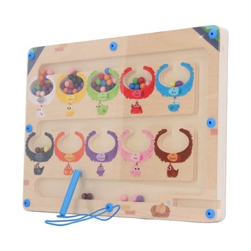 Деревянная магнитная игрушка-лабиринт с распознаванием цвета G4