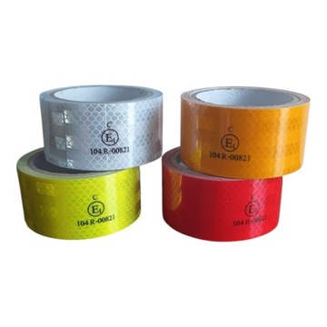 ЛЕНТА светоотражающая красная контурная 50мм 5м МИКРОПРИЗМАТИЧЕСКАЯ