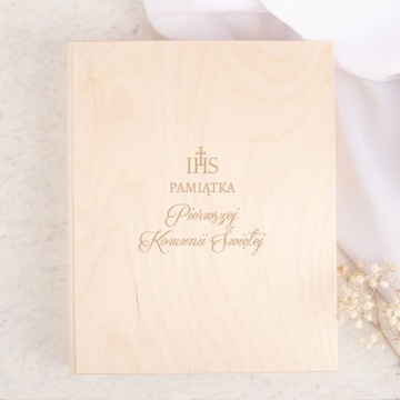 Деревянная КОРОБКА с персонализированной Библией для причастия в стиле бохо