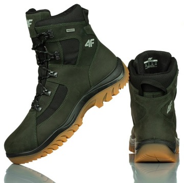 BUTY MĘSKIE 4F TREKKING ZIMOWE KHAKI OBMH259 43S R-46