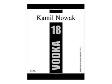 Etykiety personalizowane na wódkę na urodziny 9szt