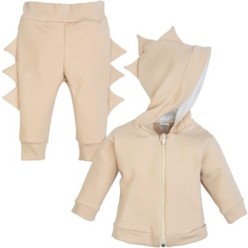 KOMPLET DRESOWY bluza spodenki niemowlęce dres 80