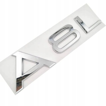 EMBLEMAT znaczek NAPIS chrom na tył AUDI A8 L