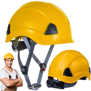 Kask OCHRONNY hełm ROBOCZY budowlany BHP LEKKI 4-punktowy WYSOKOŚCIOWY