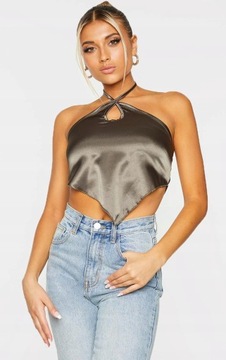 *PLT WIĄZANY CROP TOP SATYNA XL hpc LC15308
