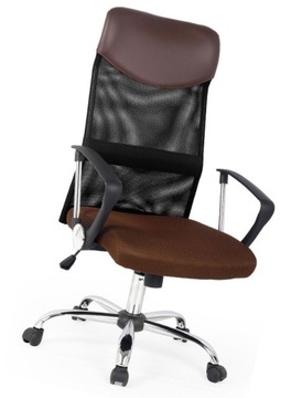 FOTEL OBROTOWY BIUROWY = NOWOCZESNY BRĄZ - BRĄZOWY