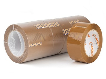 TAŚMA Pakowa MOLTA 48x132y - BRĄZ Solvent - 6 szt