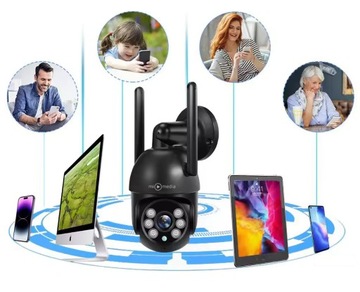 Уличная поворотная IP-камера Wi-Fi для домашнего мониторинга Tuya 5MPx ZOOM 5Mp