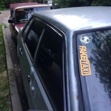 Постоянная наклейка на автомобиль Fake Taxi 20 см