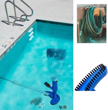 НАБОР ДЛЯ ЧИСТКИ ПРУДА БАССЕЙНА ЩЕТКА ДЛЯ ПЫЛЕСОСА С ТЕЛЕСКОПОМ