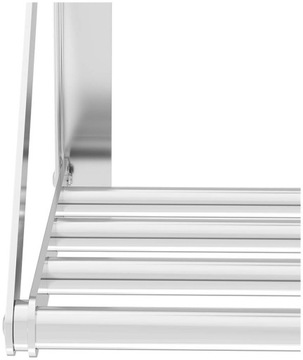 Складная настенная полка из нержавеющей стали до 40 кг 120 х 45 см.