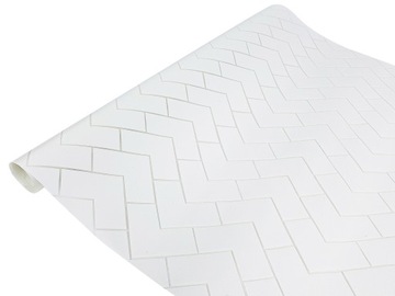 Фольга оконная молочно-матовая с зигзагообразным узором, бесклеевая, статическая, ширина 45 см.