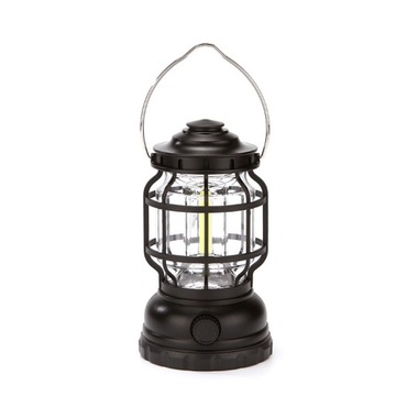 USB LAMPA NAFTOWA SYMULACJA CZARNA RETRO Z BATERIA