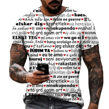 Czterolistna koniczyna męska T-shirt z nadrukiem k