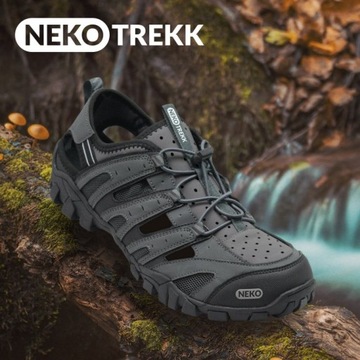 ŚLICZNE SANDAŁY TREKKINGOWE SPORTOWE WIĄZANIE LACE LOCK NEKO TREKK r. 42