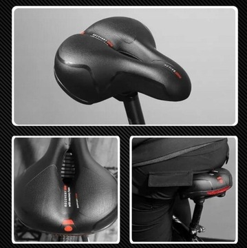 WYGODNE SIODEŁKO ROWEROWE SIODŁO SPORTOWE MIĘKKIE SZEROKIE EXTRA WENTYLACJA