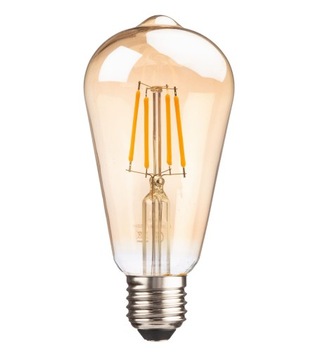 Żarówka LED E27 Ozdobna 4W = 40W ST64 Edison Retro