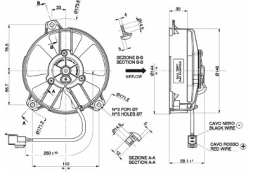 Вентилятор СПАЛ ВА31-Б100-46А 130мм 24В, всасывающий