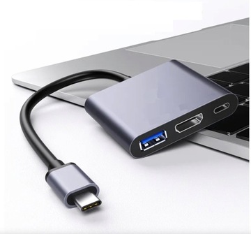 Adapter 3W1 HUB USB-C 4K 60Hz USB MACBOOK M1 M2 M3 iMac Mac Mini