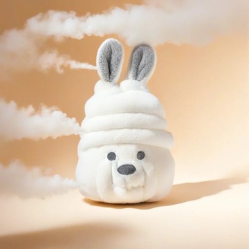 Быстросохнущее полотенце-тюрбан для волос - белый кролик REC55WZ1