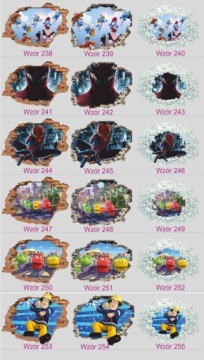 Наклейки на стену для детей 3D СКАЗКИ 100х70см