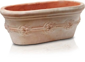 PODŁUŻNA WŁOSKA DONICA DONICZKA TUSCAN - RYNNA 57X26X23 CM