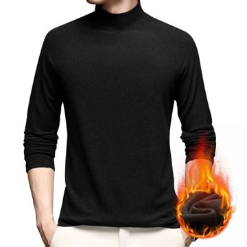 2022 Sweater Warm Men's Half Turtleneck Solid Colo