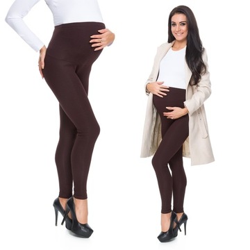 LEGGINSY CIĄŻOWE OCIEPLANE DAMSKIE Z PANELEM GETRY