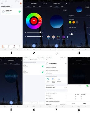 Taśma LED 5M RGB 5050 WiFi PILOT APLIKACJA TUYA MUZYKA ZESTAW 12V 30led/m