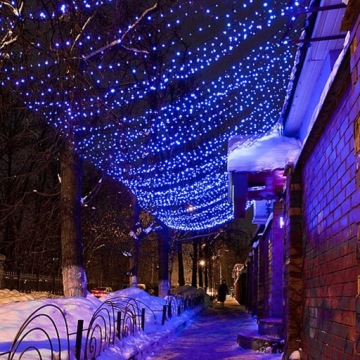 СВЕТОДИОДНЫЕ РОЖДЕСТВЕНСКИЕ ОГНИ НАРУЖНЫЕ РОЖДЕСТВЕНСКИЕ ОГНИ ДЛЯ ДОМА 200 LED СИНИЕ