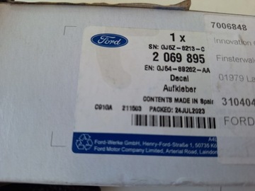 FORD KUGA ESPACE MK2 ZNAKY LOGO GJ54-8B262-AA ORIGINÁLNÍ