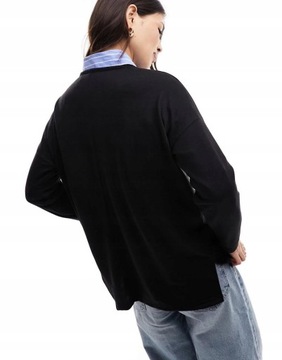 New Look NH2 gwa gładki luźny sweter długi rękaw basic S