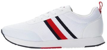 BUTY MĘSKIE TOMMY HILFIGER SKÓRZANE BIAŁE ROZM 41