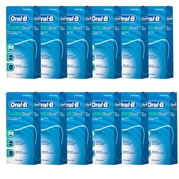 12x ORAL-B SUPER FLOSS NIĆ DO APARATÓW