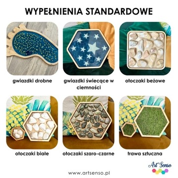 Ścieżka sensoryczna duża naturalna Montessori kwadrat integracja terapia