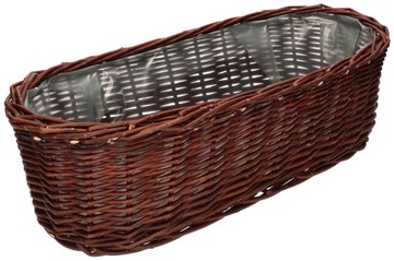 КОРЗИНА, ПЛЕТЕНЫЙ ЦВЕТОЧНЫЙ ГОРШОК, КРЫШКА 50, ДЕРЕВЯННАЯ КОРЗИНА