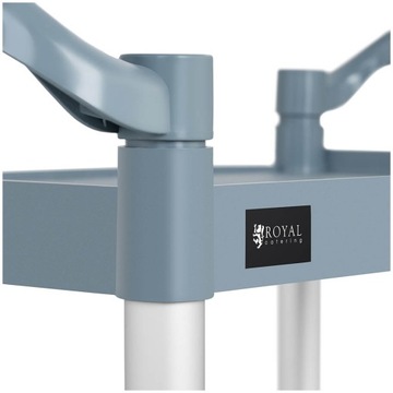 Пластиковая тележка для официанта с 3 полками 630 x 400 мм до 90