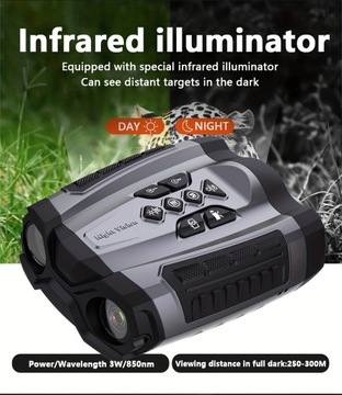 Инфракрасный бинокль ночного видения, 2,5k HD, широкий экран 3,0 дюйма, 13000 HD