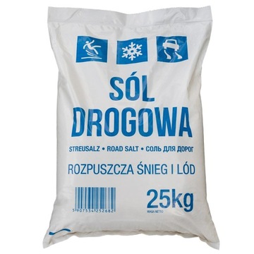SÓL DROGOWA DO ODŚNIEŻANIA na gołoledź worek 25kg