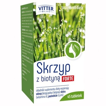 Skrzyp z biotyną Forte 45 tabletek (porost włosów)