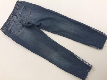 DENIM CO jeansowe SPODNIE RURKI wygodne DZIURY modne _ 36