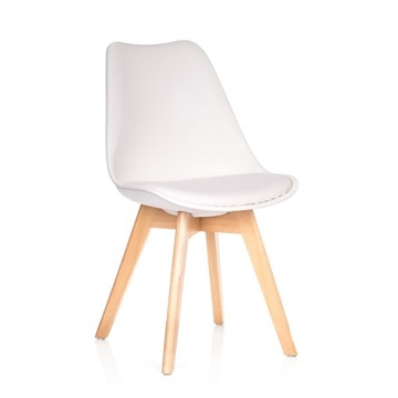 KRZESŁO MILANO DESIGN DSW BIAŁE do jadalni kuchni salonu