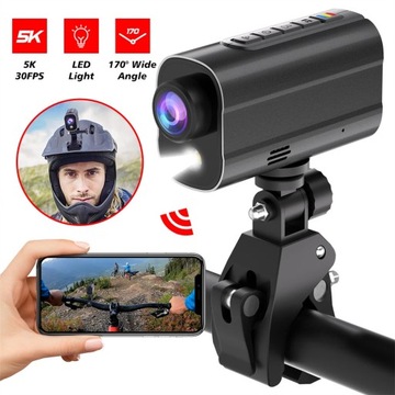 Kamera rowerowa AK-M101 Nagrywająca kamera akcji 5K HD z Wi-Fi