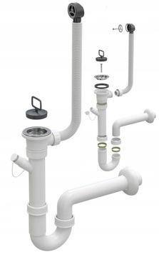 SYFON Z PRZELEWEM DO ZLEWU GOSPODARCZEGO