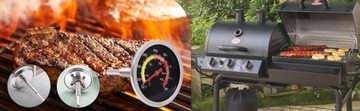 ТЕРМОМЕТР ДЛЯ ГРИЛЬ-БАРБЕКЮ-КУРИЛЬНИКА 10 ДО 450°C ЗОНД 70 мм СЪЕМНЫЙ, ЖЕСТКИЙ