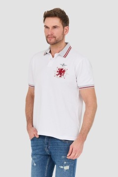 AERONAUTICA MILITARE Biała koszulka Polo M.C. XXL