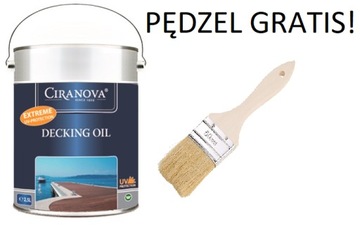 Ciranova Decking oil Clear 7630 2,5L olej do tarasów + PĘDZEL GRATIS!